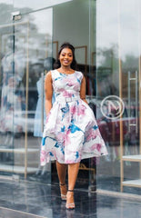 Elegant floral midi dress