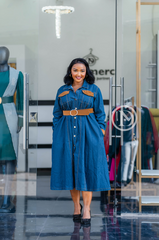 Denim shirt dress with Belt