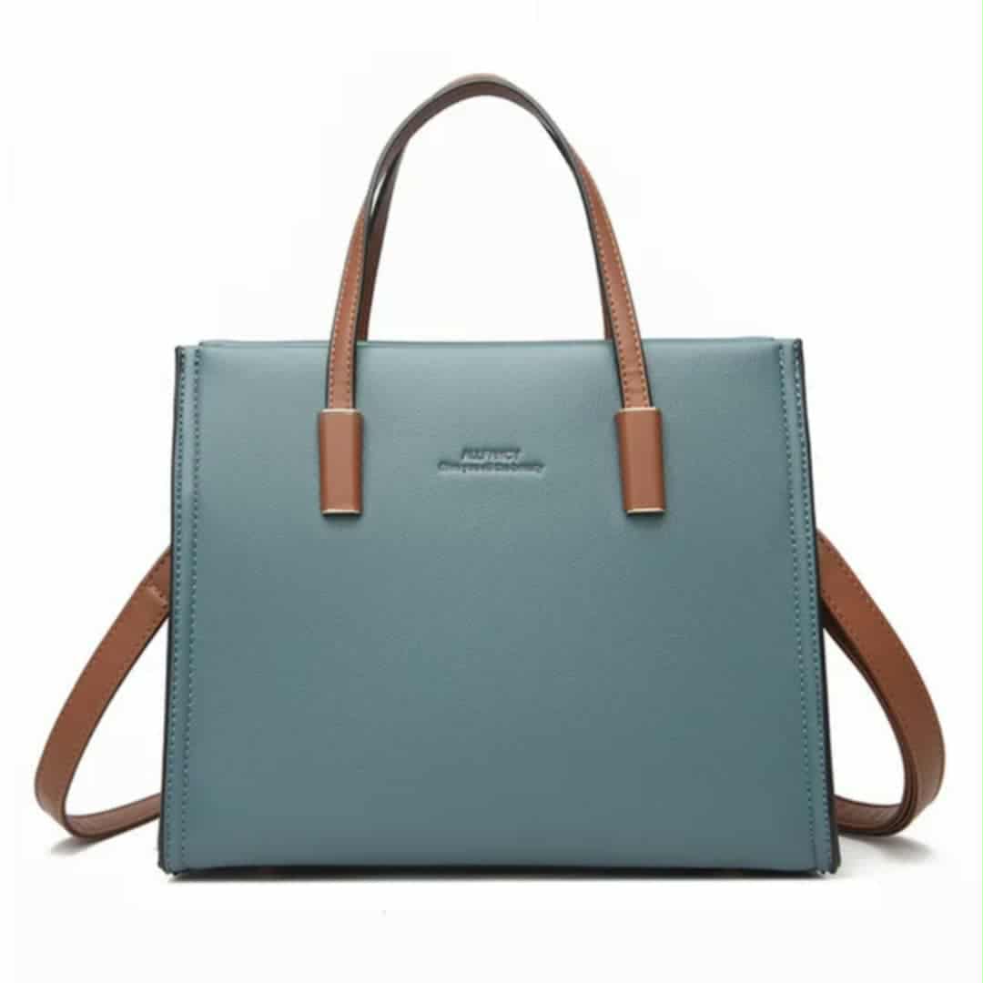 Elegant muted teal handbag