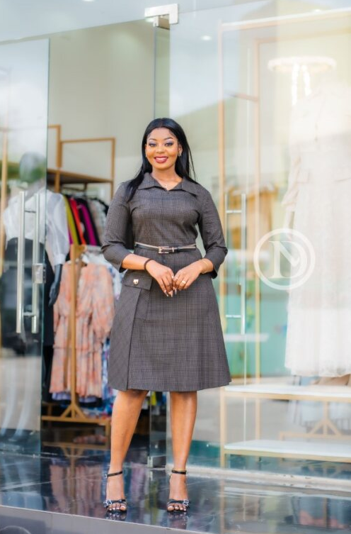 elegant green-brown plaid official skater dress